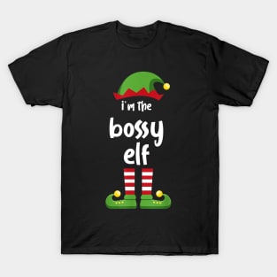 I'm The Bossy Elf Family Matching Christmas Pajama Gifts T-Shirt